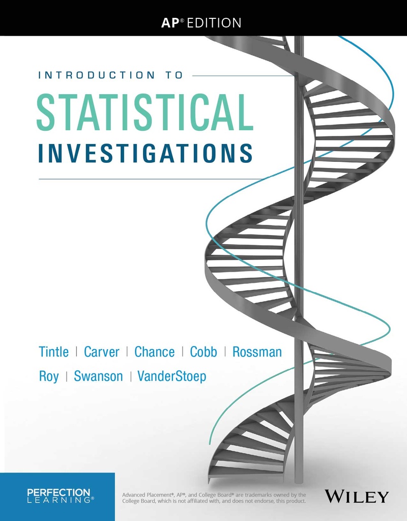 Introduction to Statistical Investigations 2E - Student Book
