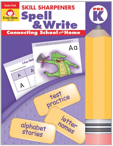 [9781596730434] Skill Sharpeners Spell & Write, Grade PreK